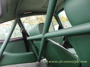 porsche 911 roll cage wraped in leather